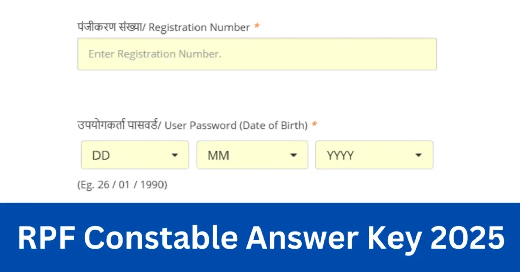 RPF Constable Answer Key 2025