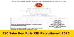 SSC Selection Post Phase 13 2025 : Apply Online for 2,423 Vacancies – Eligibility, Age, Dates & More!