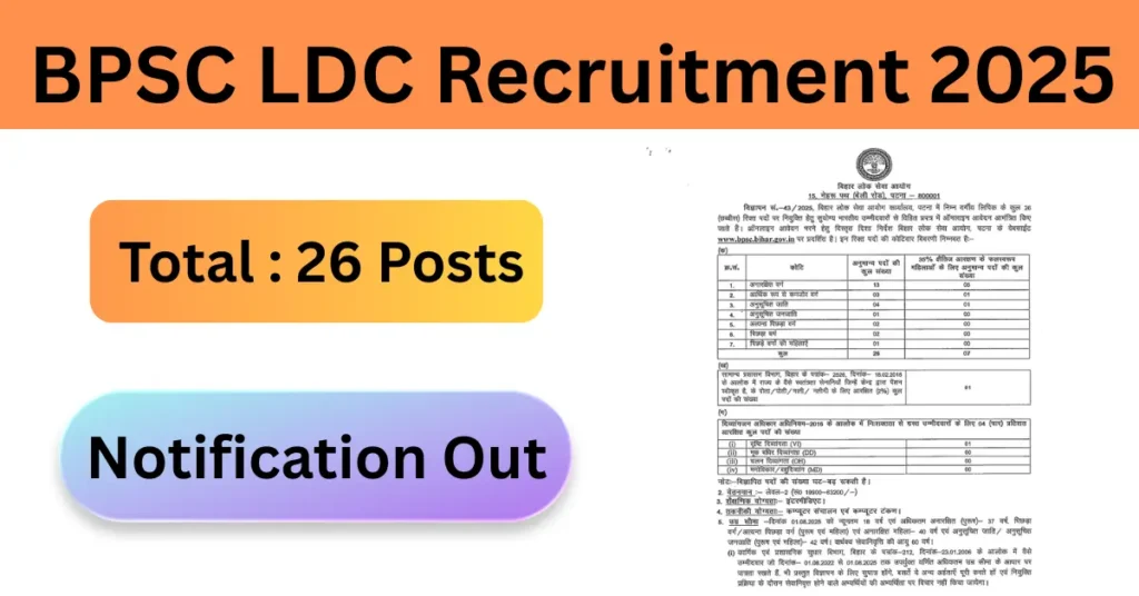 BPSC LDC Recruitment 2025