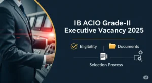 IB ACIO Grade-II Executive Vacancy 2025 : Check Eligibility, Documents & Selection Process