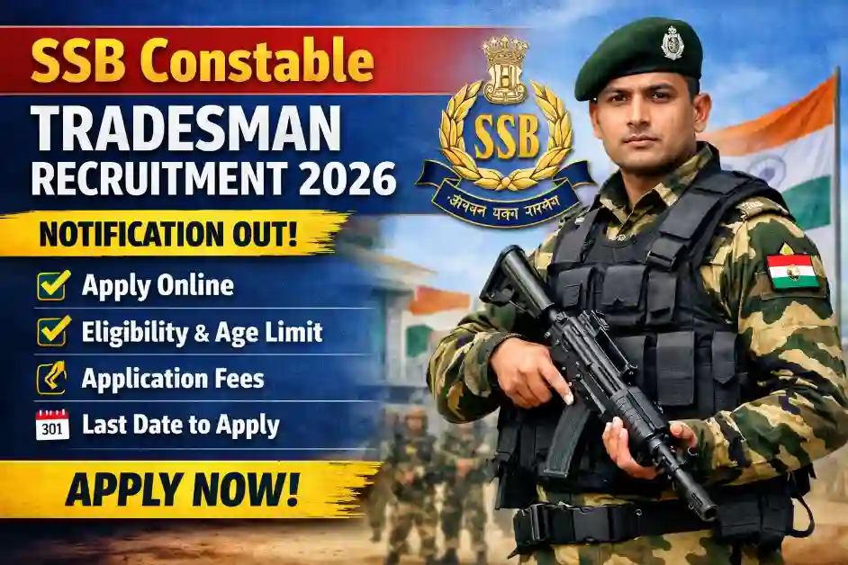 SSB Constable Tradesman Recruitment 2026