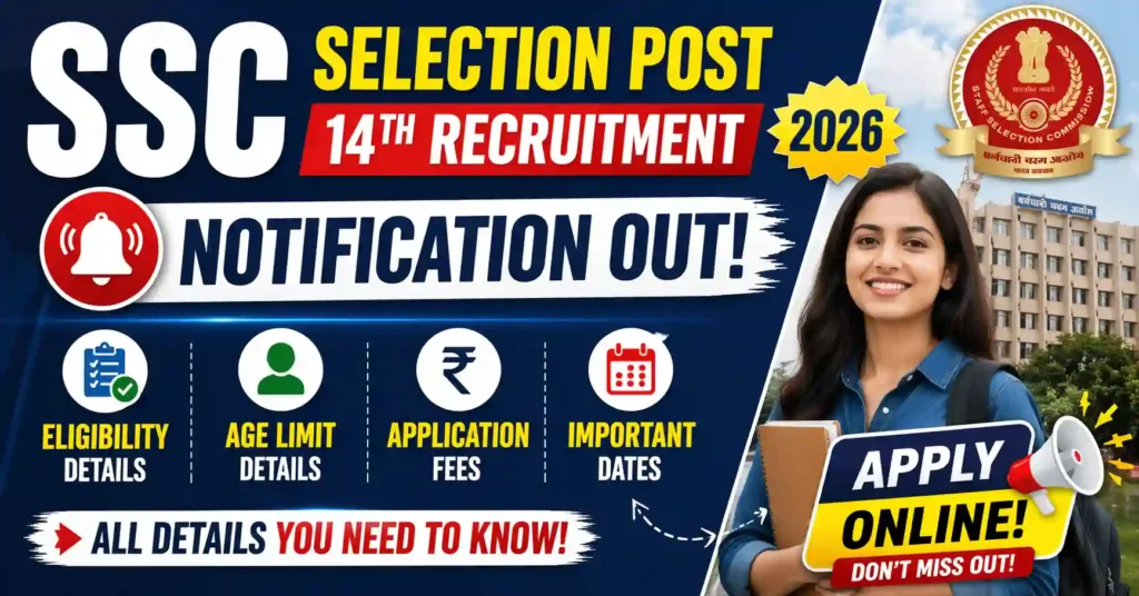 SSC Selection Post 14th Recruitment 2026