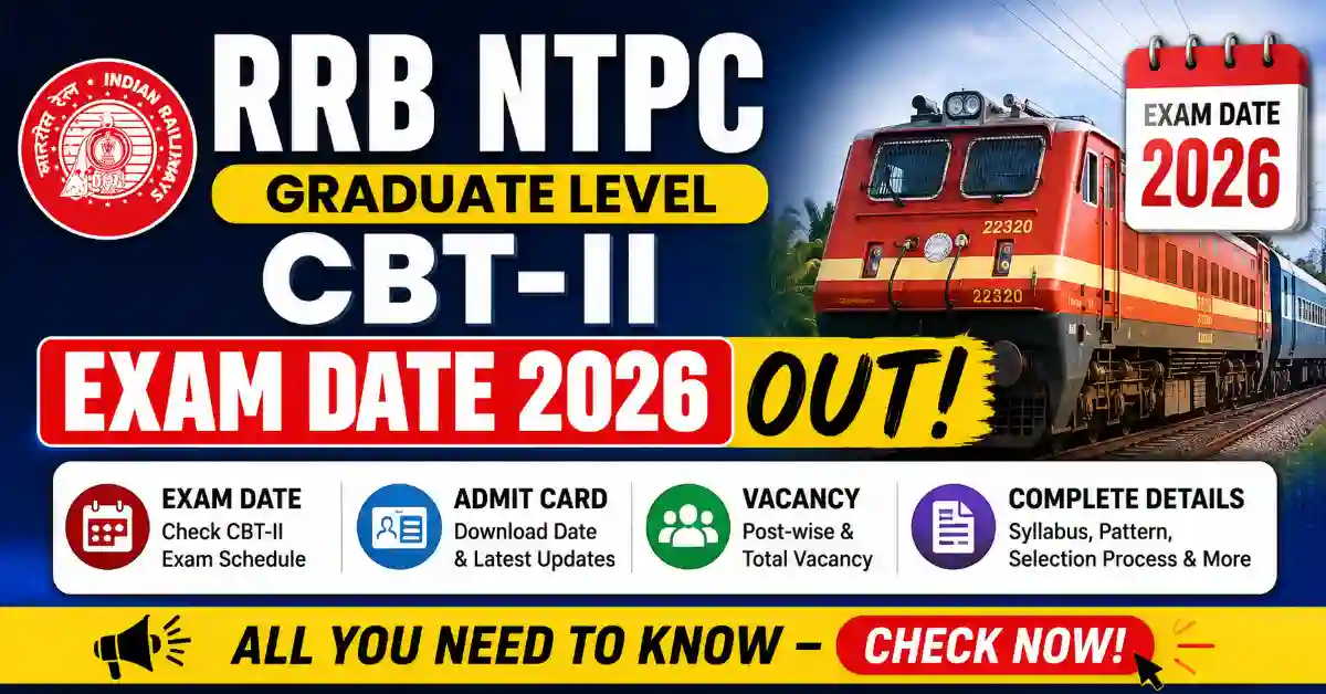 RRB NTPC Graduate Level CBT-II Exam Date 2026 Out