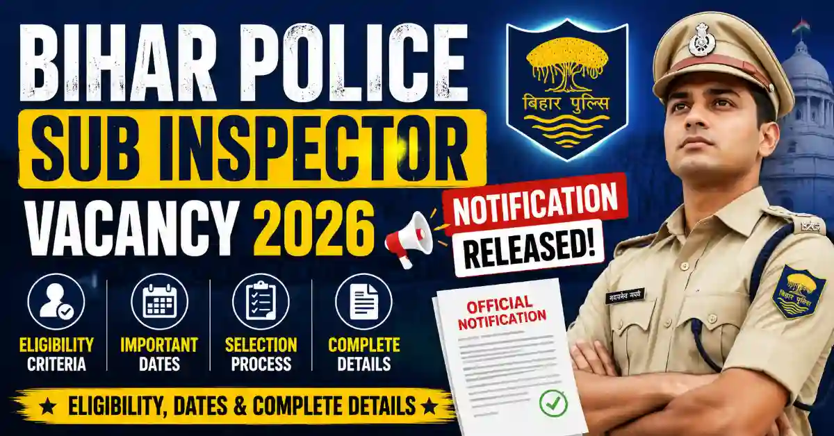 Bihar Police Sub Inspector Vacancy 2026